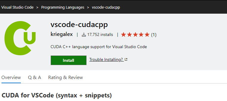 Enable CUDA C/C++ support in vs-code in Windows 10